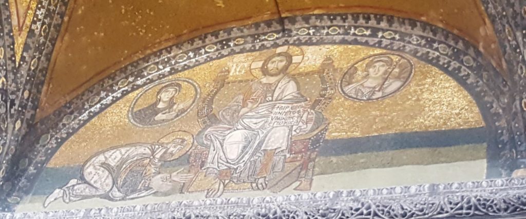 Emperor Lean mosaic in Hagia Sophia Istanbul